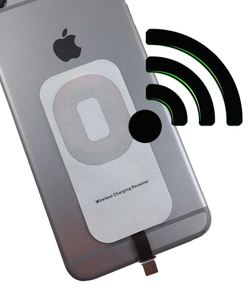 CELULARES: Adaptador Receptor Carga Inalambrico Qi iPhone 5/6/7/8/x/11